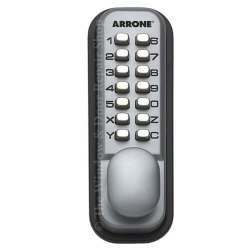 Hoppe 87128205 Arrone AR/D-195MC Digital Push Button Door Key Pad Lock - Silver 1