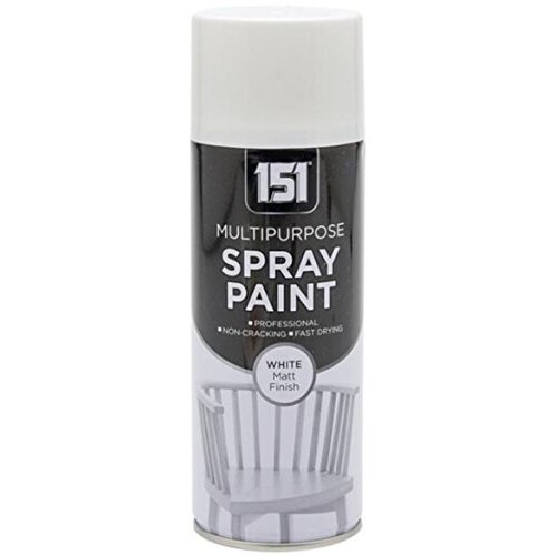 White Matt Multi-Purpose Aerosol Spray Paint 400ml (1 Pack)