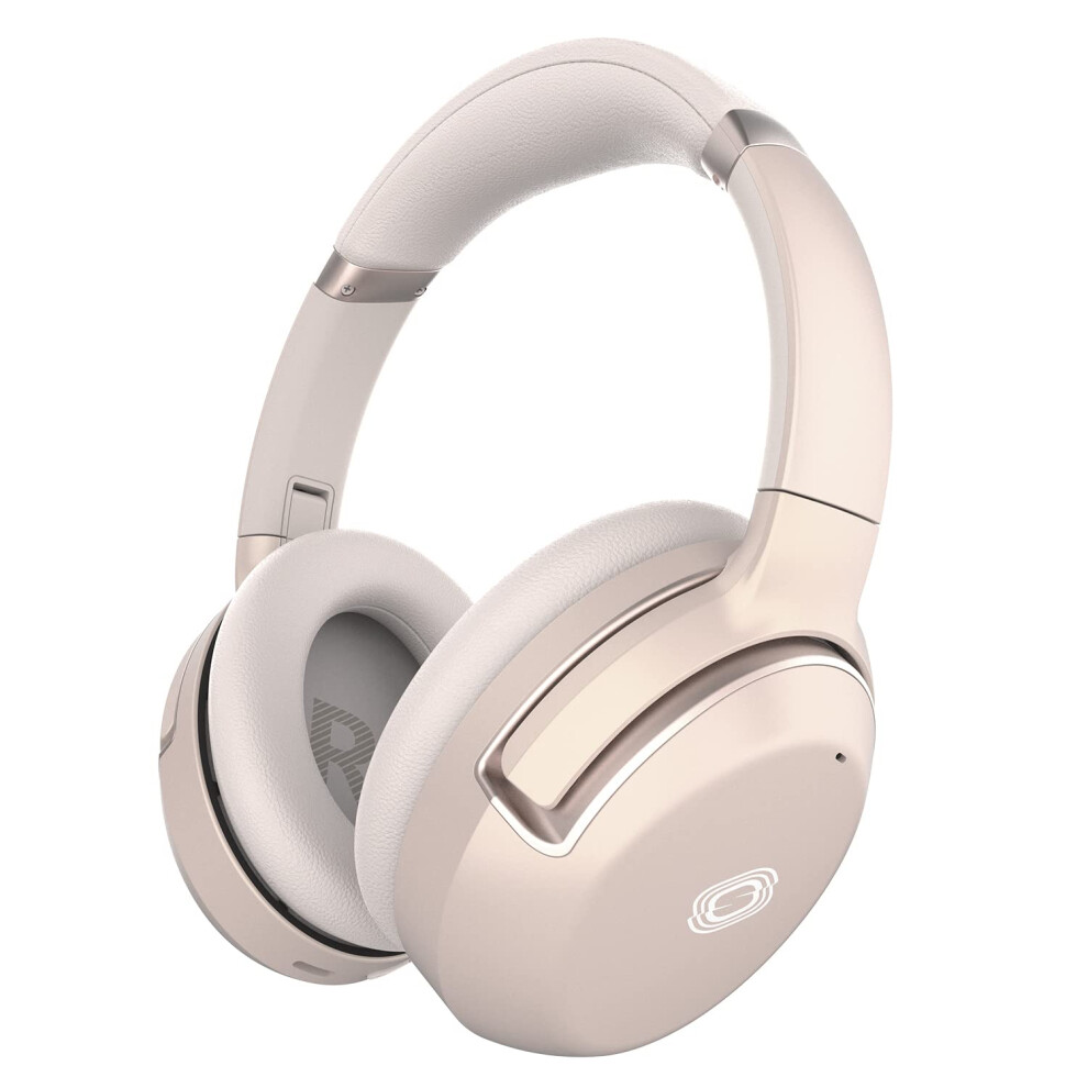 Wireless Noise Cancelling Headphones Bluetooth Over Ear With Mic, 80H Playtime, Foldable, Rose Pink 9070919012655