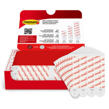 Command White Large Refill Adhesive Strips, 20 Count, Holds Up to 5 Pounds, Damage Free Hanging, No Tools Required