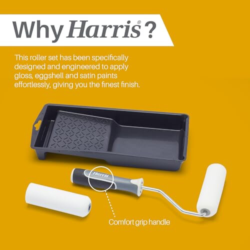 Harris Harris 103022202 Ultimate Woodwork Mini Gloss Roller Set with Tray and Frame, 4" 2