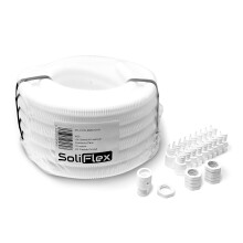 SoliFlex Flexible Conduit Outdoor Cable Contractor Pack IP40-10M Coil - Underground Burial, External Trunking, Electrical Ducting, Hose Pipe Wire Pro