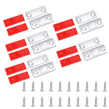 5 Pack Door Magnets, Self Adhesive Magnetic Catch, Ultra Thin Stainless Steel Cabinet Latches Hardware for Cupboard, Sliding Door, Window, Closet