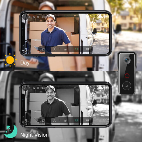 XTU Wireless WiFi Video Doorbell Camera with Chime 1