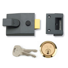 Yale P89DMGPB60 Deadlocking Nightlatch Automatic Deadlock Dark Metalli