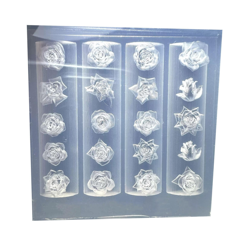 Silicone Nail Art Mold for Quick 3D Embossed Designs Reusable Template for Nail Decoration