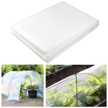 PALUDO 2 X 10M Extra Thick Clear Heavy Duty Polythene Sheeting, Plastic Dust Waterproof Sheets, Garden Grow Polythene Cover Sheets, for Gardening Ins