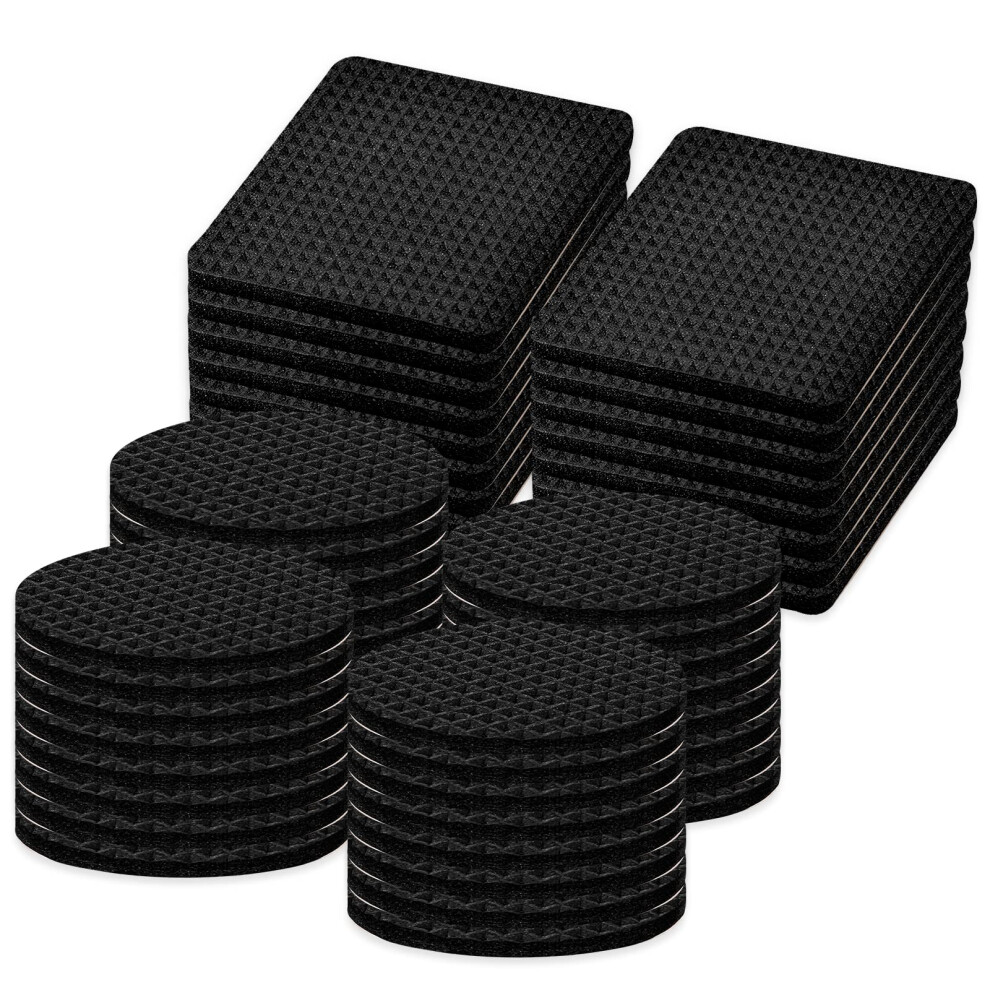 Non Slip Furniture Pads - 60 Pieces Self Adhesive Rubber Feet Pads Furniture Grippers Chair Leg Pads 5051226986062