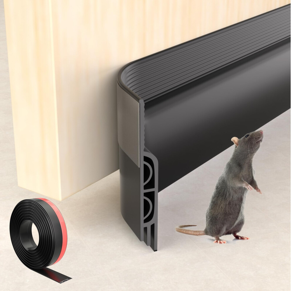 Esufeir 39"/1M Draft Excluder For Doors,Self Adhesive Draught Excluder For Bottom Of Door,Silicone Draft Stopper Seal Strip For Soundproofing And Ins 3258925994561