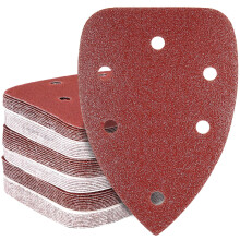 HYCHIKA Sanding Pads for Mouse Sander, 60 Pieces Hook and Loop, P60/P80/P100/P120/P180/P240, Only Compatible with HYCHIKA 140W Detail Electric Sander