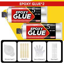 5 Minute Epoxy Glue 100ml Universal Clear Epoxy Adhesive for Metal Pla
