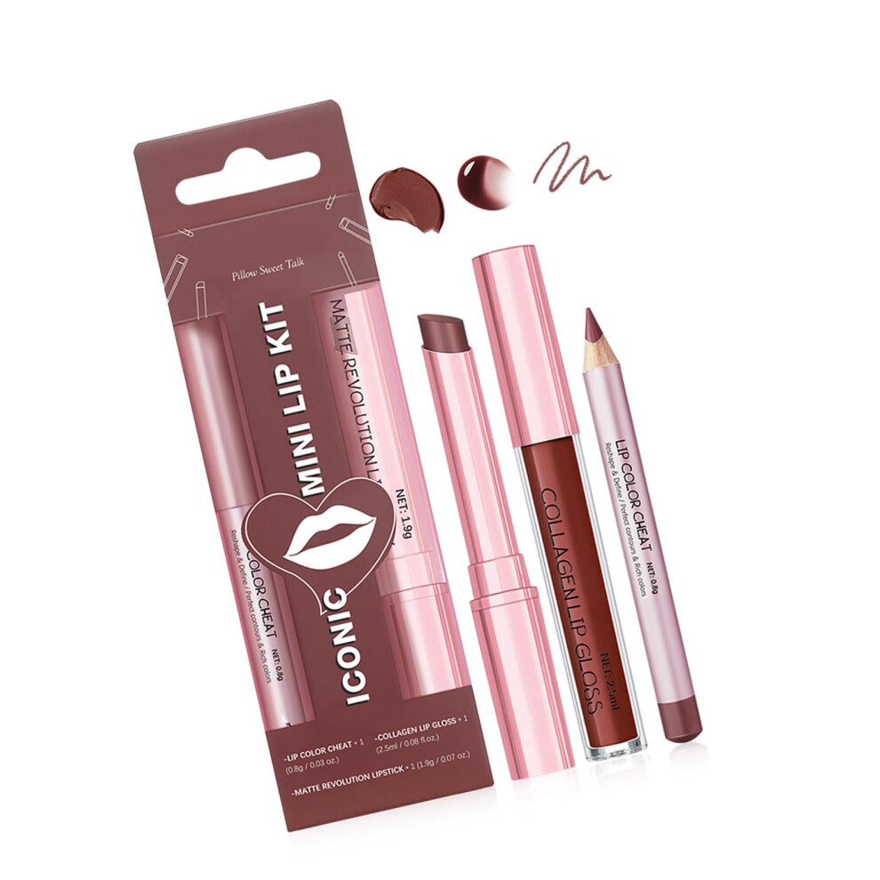 Lip Liner Lipstick Lip Gloss Set â Long Lasting Matte Makeup Kit with Precise Definition and Moisturizing Finish