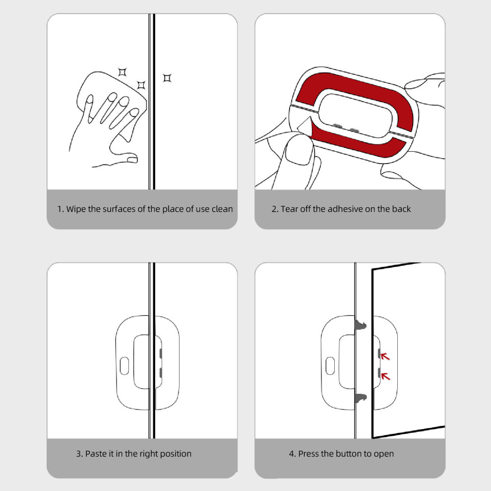 Secure Refrigerator Lock ABS Latch