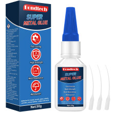 Metal Glue 30 g, Clear Instant Glue for Metal, Steel, Zinc, Aluminum and More, Waterproof, Heat-Resistant, High Strength, with Anti-Clog Cap