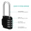 ZHEGE Combination Padlock Long Shackle, 4 Digit Co 3