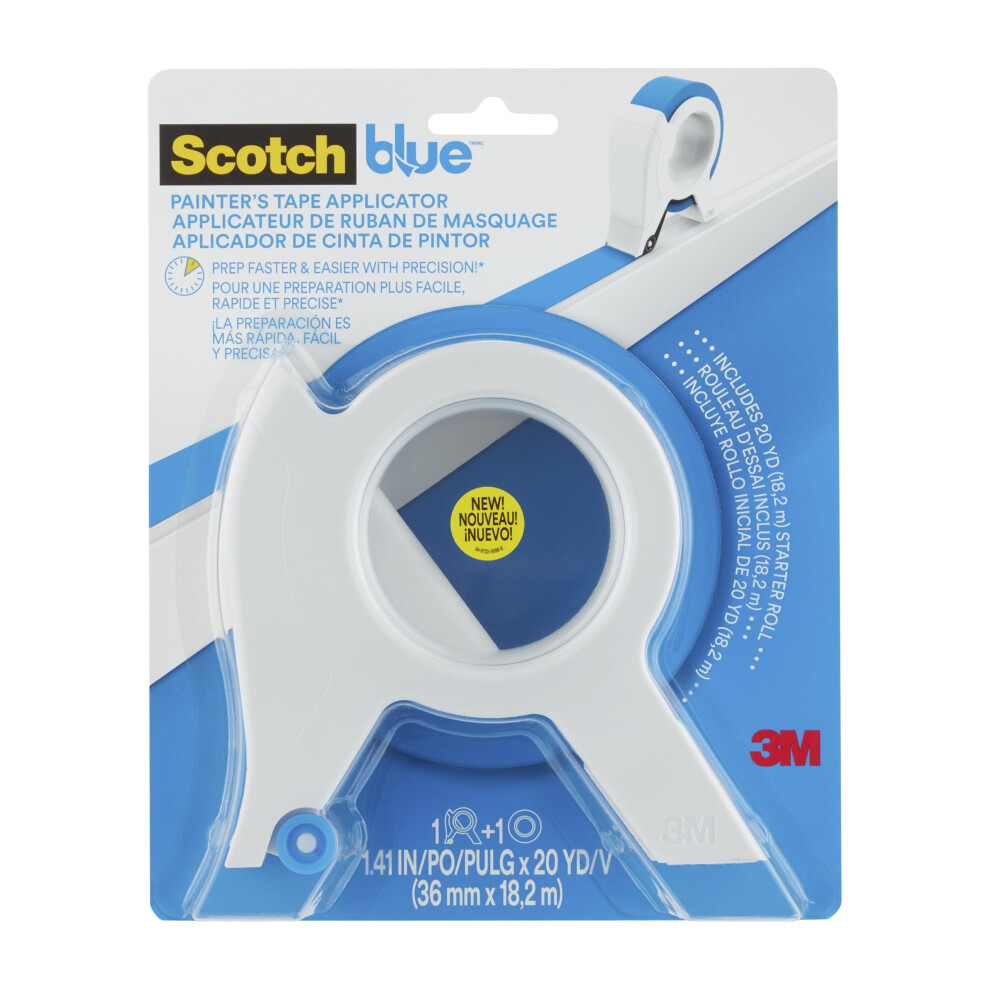 Scotchblue Masking Tape Applicator With 1 Roll (36Mm X 18.2M) - Multi-Surface PainterâS Tape With Easy-Grip Tool For Precise Application On Trim, Sk 9460227719764