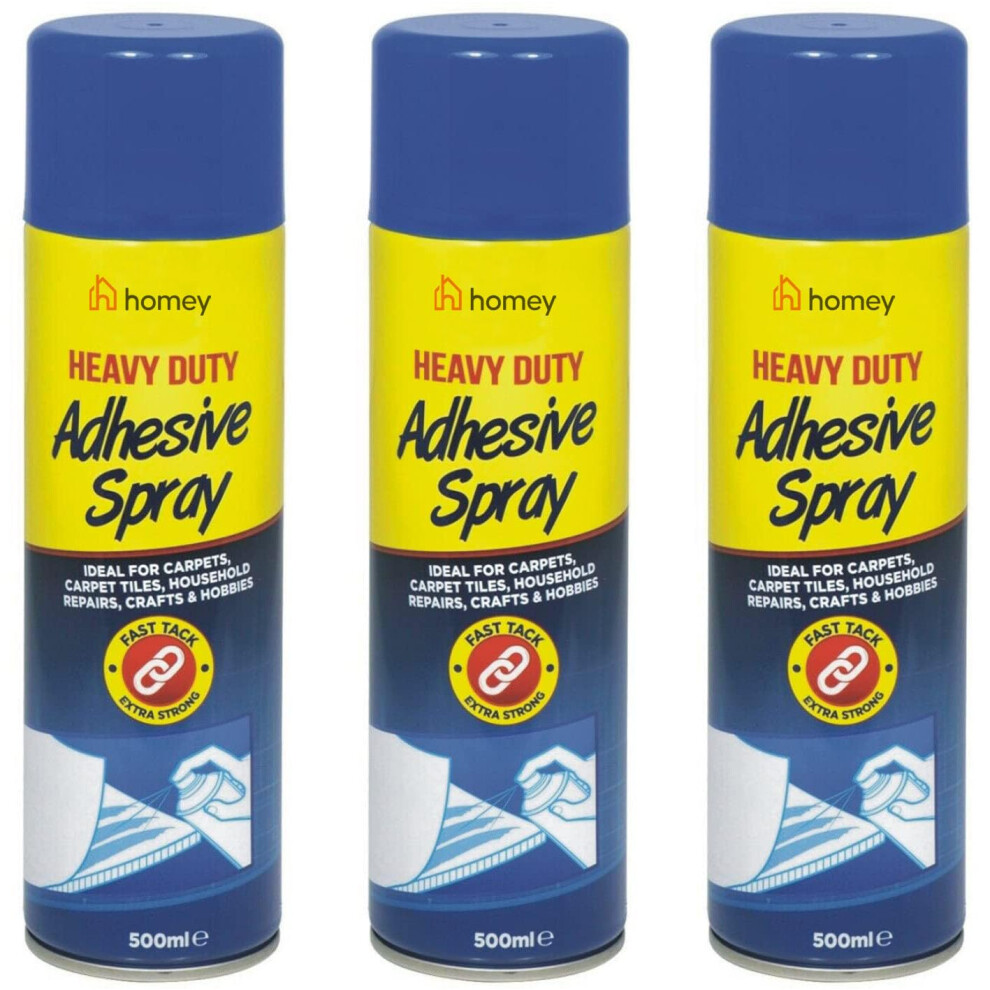 3 Spray Glue Adhesive Contact Glue Heavy Duty Mount Diy Craft Upholstery 500Ml 8601540258375