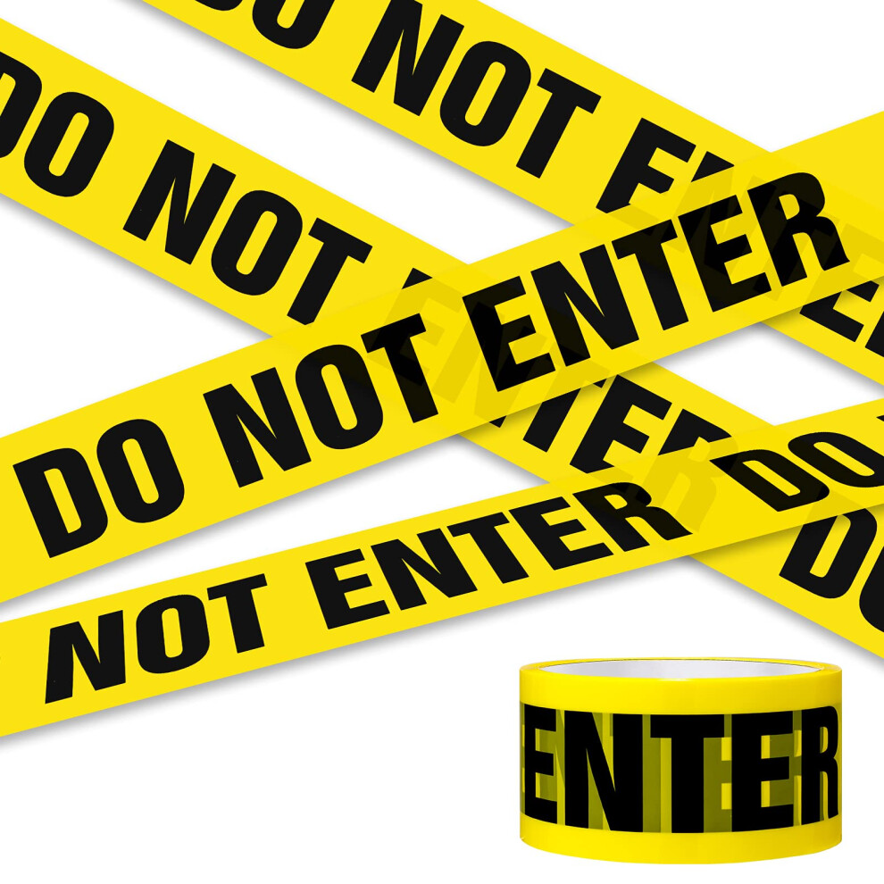 Daucin Do Not Enter Tape, Yellow Warning Tape Self-Adhesive Barricade Safety Tap 5001896745704