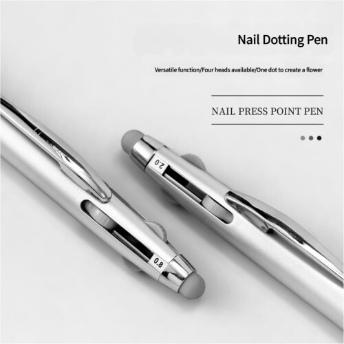 5in1 Retractable Nail Dotting Tool with Precision MultiSize Tips for Gel Polish Manicure 1