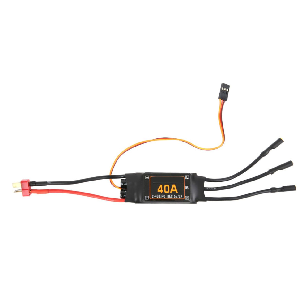 40A Brushless Esc With Bec For Rc Helicopter Airplane Drone, Safe Motor Activation, Overheat Protection Black 9070919985713