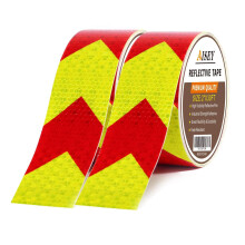 AISEY Reflective Tape White Outdoor High Vis Conspicuity Safety Tape, Reflector Tape Trailer Waterproof - 2“x 30ft/Roll, 2 Pack