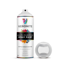 Veronite Matt White Spray Paint 400 ml | Wood, Metal, Plastic | Multi-Purpose | Scratch/Impact Resistant | Excellent Coverage & Adhesion | RAL 9