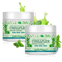 Muscle Pain Relief Cream with Natural Menthol and Arnica, Fast Absorbing Cooling Gel for Back, Neck and Joints (2 Pcs)