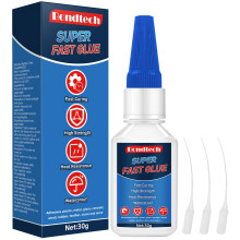 30 g Superglue Instant, Super Glue All Purpose, Strong Glue with Anticlog Cap, for Plastic, Glass, Ceramic, Metal, Wood, DIY, Precise Repair, Clear (