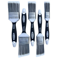 Decomarte Paint Brush Set for Painting Cabinets, Small Fence Wall Stain Brushes Assortment, Smooth Synthetic Short Bristle Paintbrushes with Soft Gri