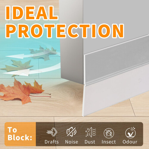 Draft Excluder for Doors, Door Seal Strip for Blocking Drafts, Dust, Bugs 1