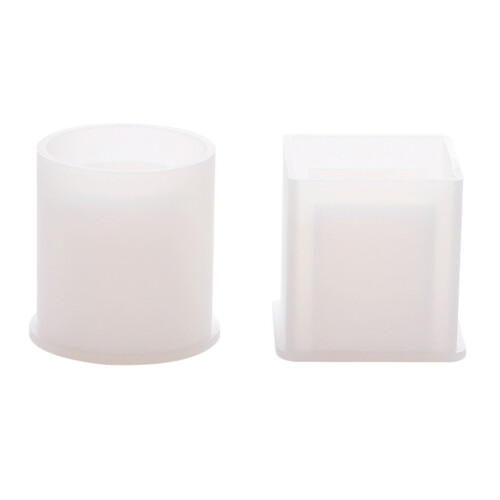 2 Stiftformen Silikon Würfel Zylinder 2