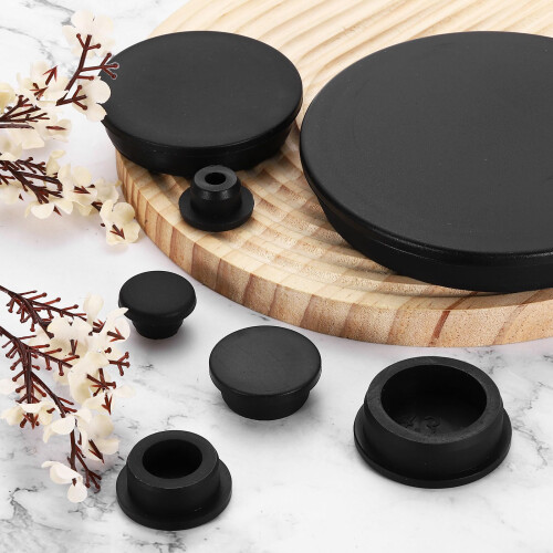 sourcing map 2Pcs Silicone Hole Plug Waterproof Round Rubber Stoppers 2