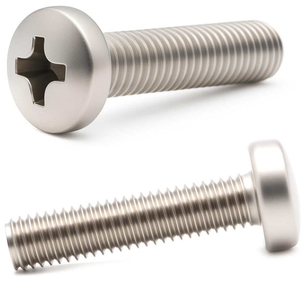 M4 (4Mm X 8Mm) A2 Stainless Steel Phillips Pan Head Machine Screws Din 7985 (Pac 5008402998883