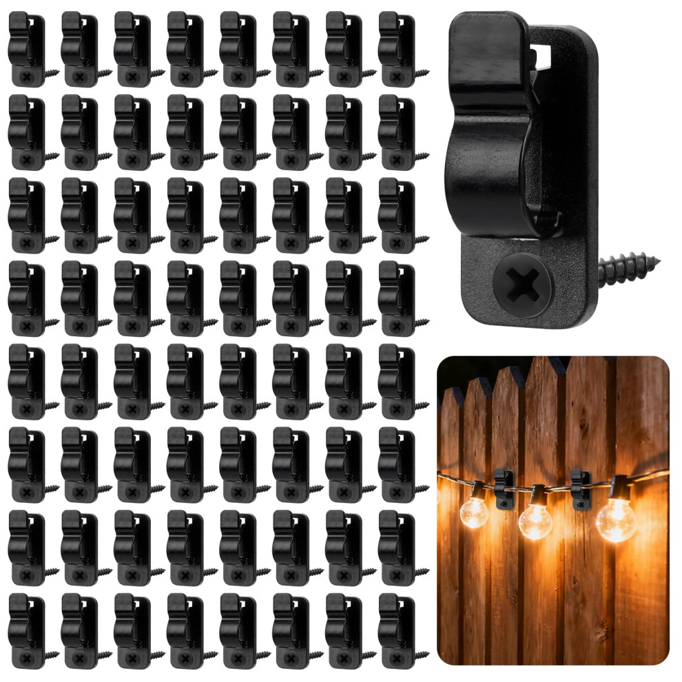 Bqmezrnus 80Pack Outdoor String Light Clips Screw- In Hooks,Fairy Light Hooks,Fence Panel Clips,Fairy Light Clips For Christmas,Garden Hooks For 5051226602931