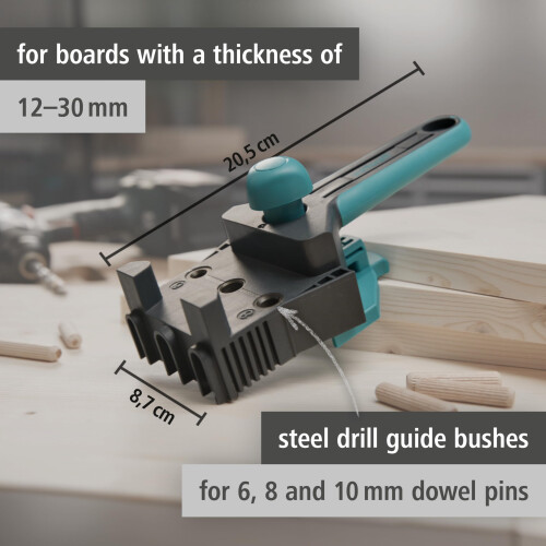 wolfcraft wolfcraft Dowelmaster Dowel Jig - Precision Joint Guide for Wood & Boards 1