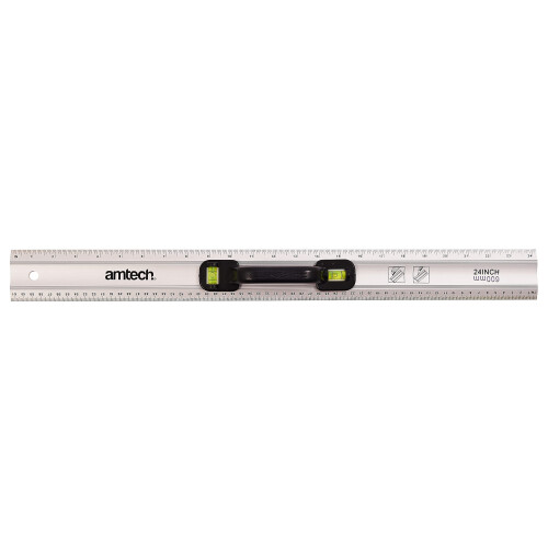 Amtech P4035 600mm (24") Rule with spirit level 2