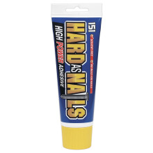 Hard As Nails - High Power Adhesive | Bond Wood, Plastic, Brick, Glass, Ceramics, Metal & More | Solvent Free, No Need for Nails (180ml Tube)