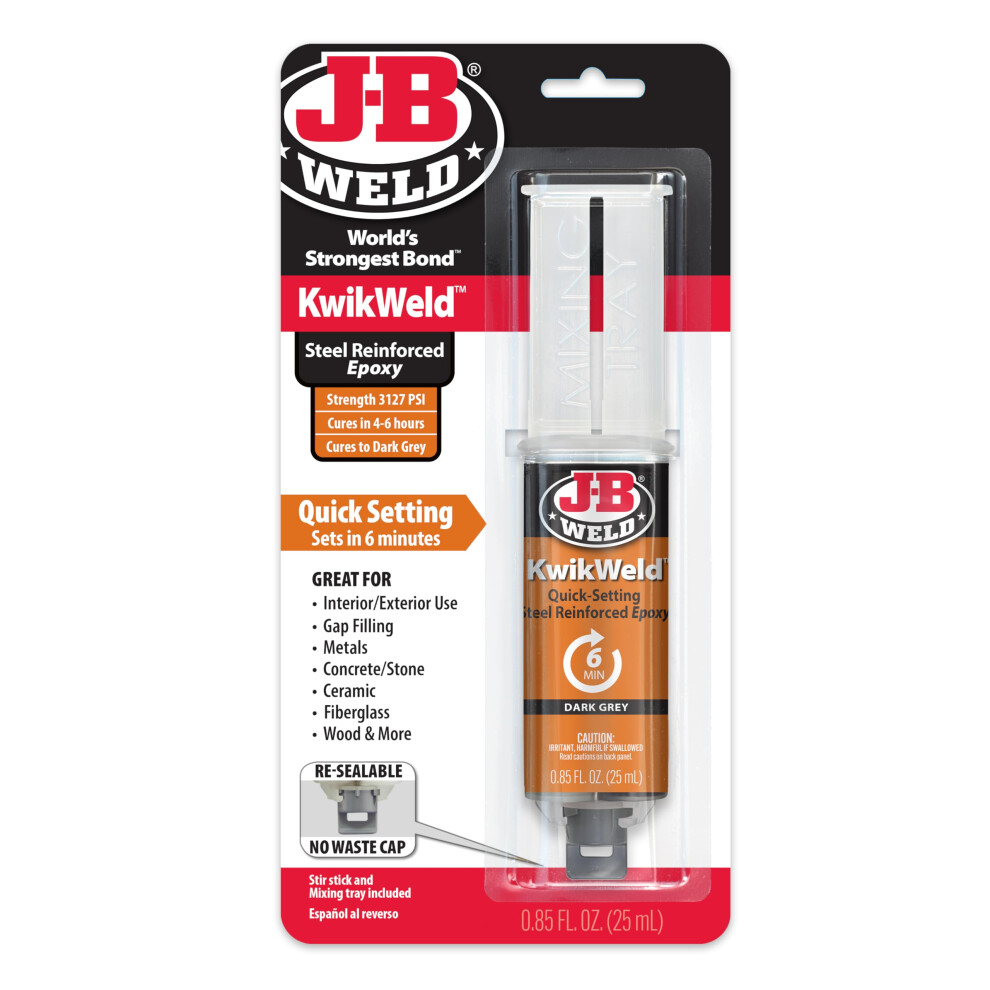 Jb Weld Kwikweld - 6 Minute Steel Epoxy | Strong, Lasting Repairs To Metal & Multiple Other Surface Types | 50176Uk 32412413