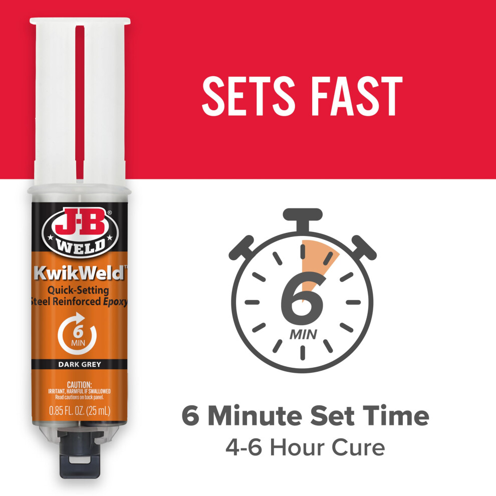 Jb Weld Kwikweld 6 Minute Steel Epoxy Strong Lasting Repairs To Meta 5002102988625