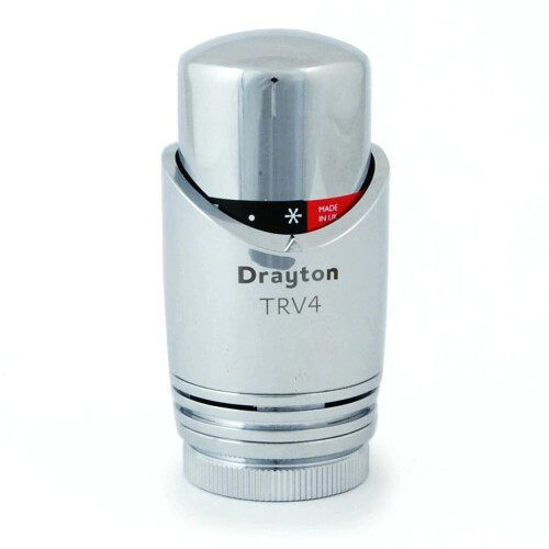 Drayton Drayton TRV4 Thermostatic Valve, Head Only, Chrome & White 1