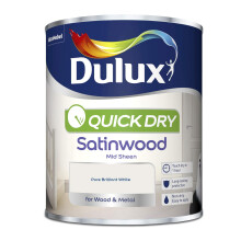 Dulux Quick Dry Satinwood Paint For Wood And Metal Pure Brilliant Whit