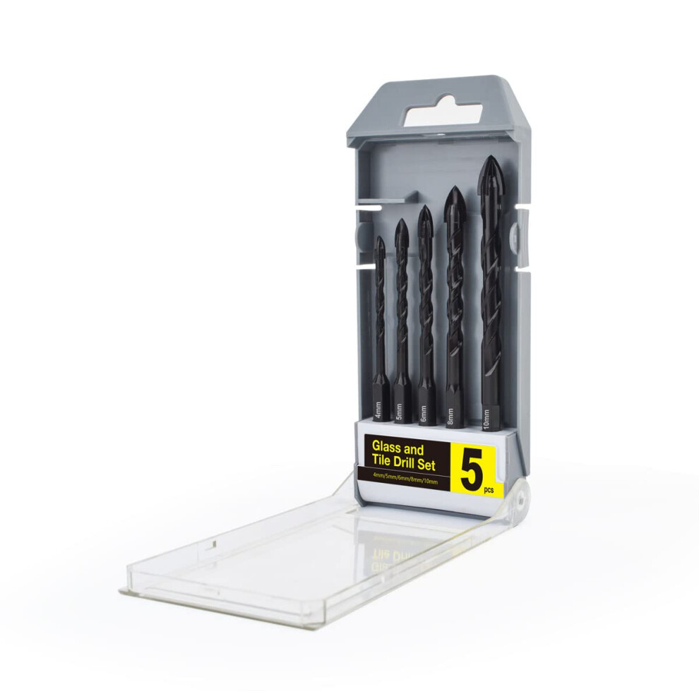 Gunpla 5 Pieces Drill Bits 4Mm, 5Mm, 6Mm, 8Mm, 10Mm Glass Tile Concrete Brick Plastic Bits For Drilling Ceramic Brick Marble Wood Tungsten Carbide Ti 73959489