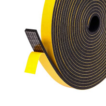 fowong Foam Rubber Seal Tape 6 mm(W) x 1.5 mm(T) Window Door Draught Excluder Air Conditioner Anti-Collision Strong Adhesive Weather Stripping Tape 2