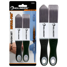 ROLLINGDOG Gloss Paint Brush Edger 2PC - Four Sided Square and Three Sided Triangle Paint Brush for Cutting in,Skirting Board