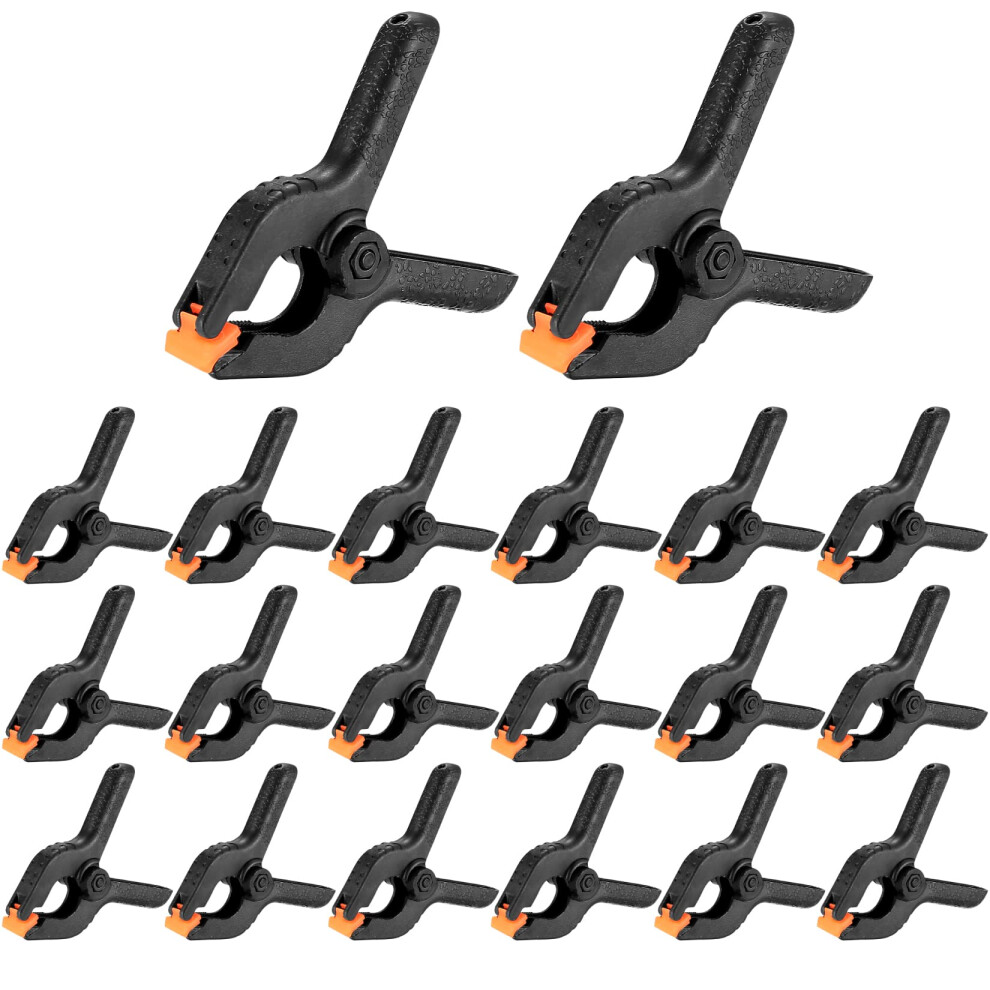 20 Pcs Spring Clamps, 2 Inch Heavy Duty Nylon Plastic Grip Spring Clips Clamps, Woodworking Tension Clamp For Diy Projects, Photo Studios 5051226957727