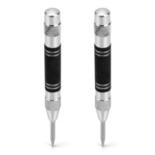 QWORK 2 Pack Automatic Center Punch, 5" Spring Loaded Center Punch, Hole Marker Tool
