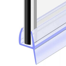 H Shape Bath Shower Screen Seal Strip Soft Rubber Shower Door Seal Strip 2 Metres Long Shower Seals Fits 6-10mm Glass for Curved and Vertical Screens