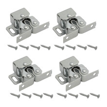 Door Catches Latches, Harmac House 4 Pack Double Roller Strong Hold Cupboard Cabinet Door Catches, Double Roller Catches Cabinet Catches Door Latche