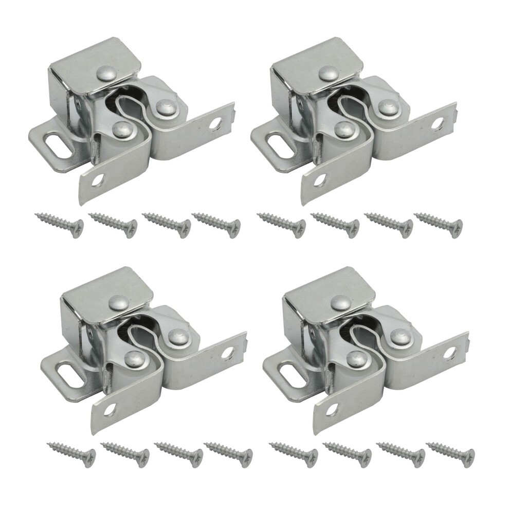 Door Catches Latches, Harmac House 4 Pack Double Roller Strong Hold Cupboard Cabinet Door Catches 5051226603099