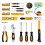 DEKO 100 Piece Home Repair Tool SetGeneral Household Hand Tool Kit wit 6
